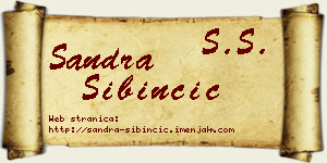 Sandra Sibinčić vizit kartica